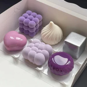 3D Silicone Pastry Mold – French Mousse Cake & Dessert Mold for Baking, Chocolate, Soap, and More