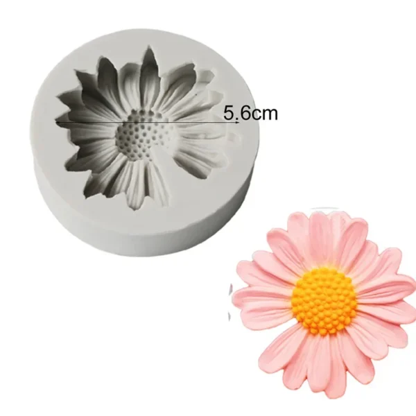 3D Daisy & Sunflower Silicone Mold – Multi-Purpose Flower Mold for Baking, Soap, Epoxy & Candle DIY Projects - Image 2